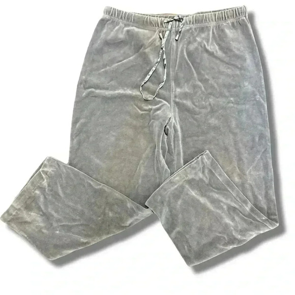 White Stag Women's Grey Velour Jogger Pants Size M 8/10 Elastic Waist - Picture 1 of 4